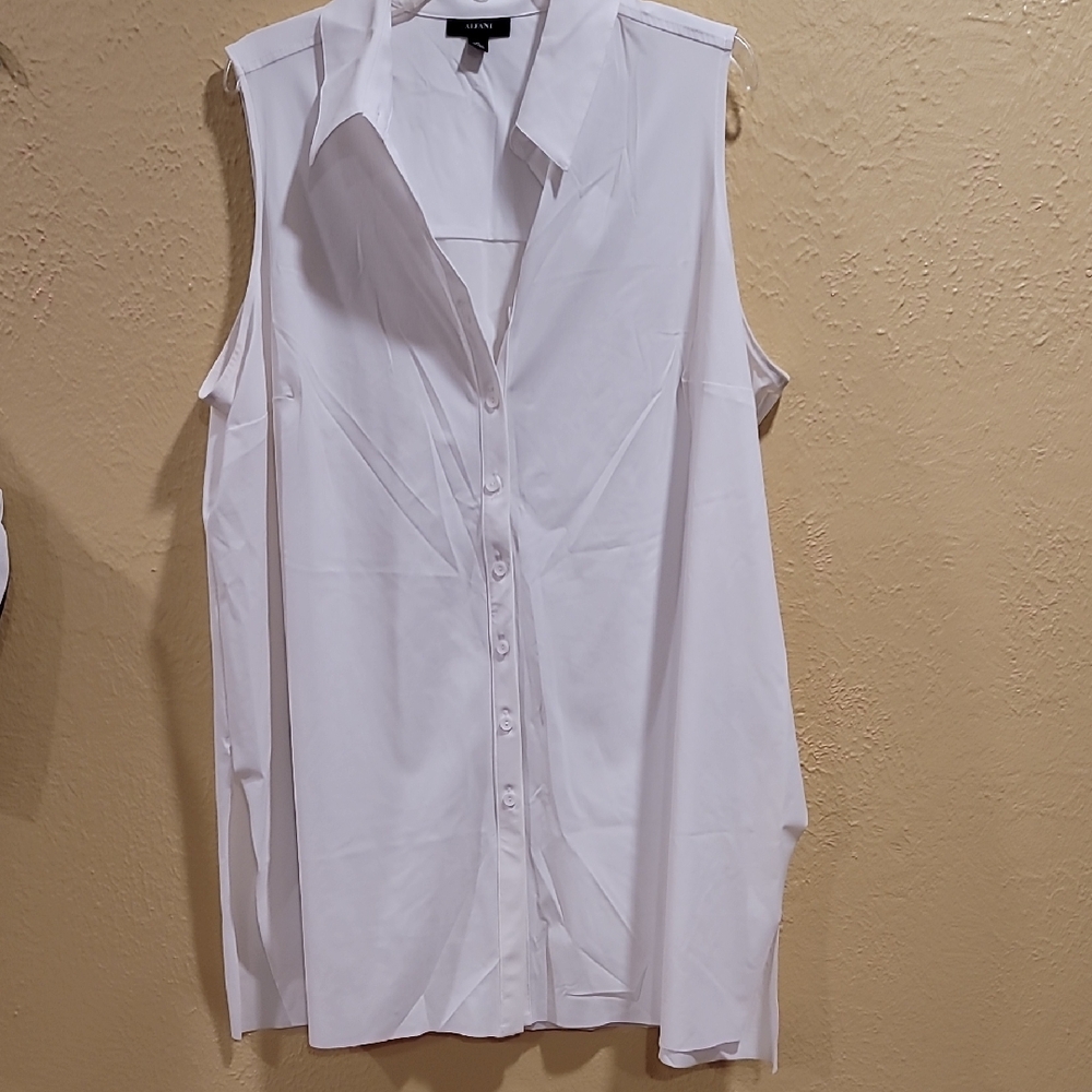 White Boxy Button Down Shirt